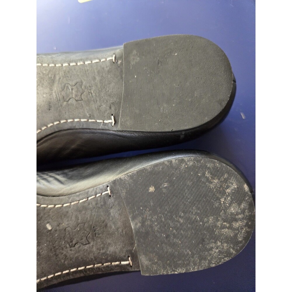 Tory Burch Soft Leather GEORGIA BALLET FLATS In Black  Sz 7M - Picture 7 of 7